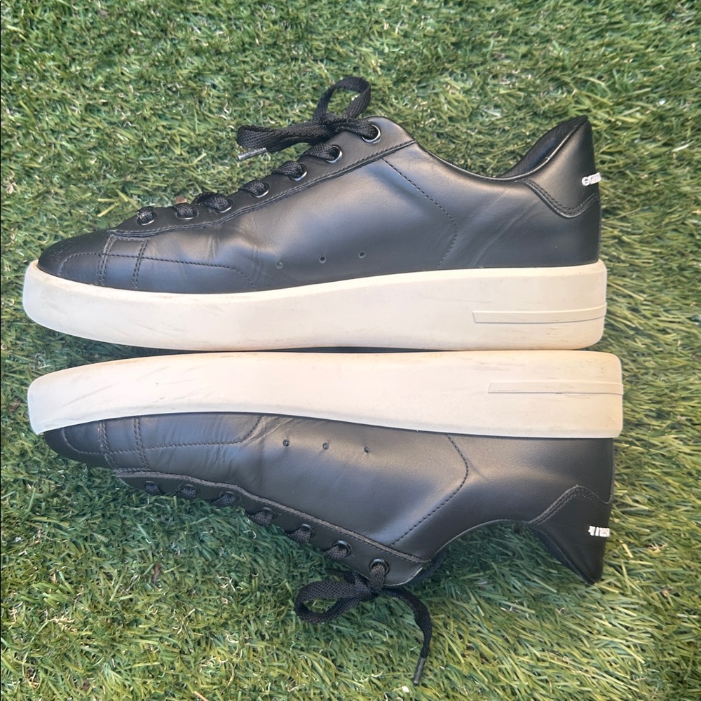 Golden Goose Women’s Bi-Based Purestar Low Top Sneakers in Black Leather 40/9.5 - Picture 3 of 11